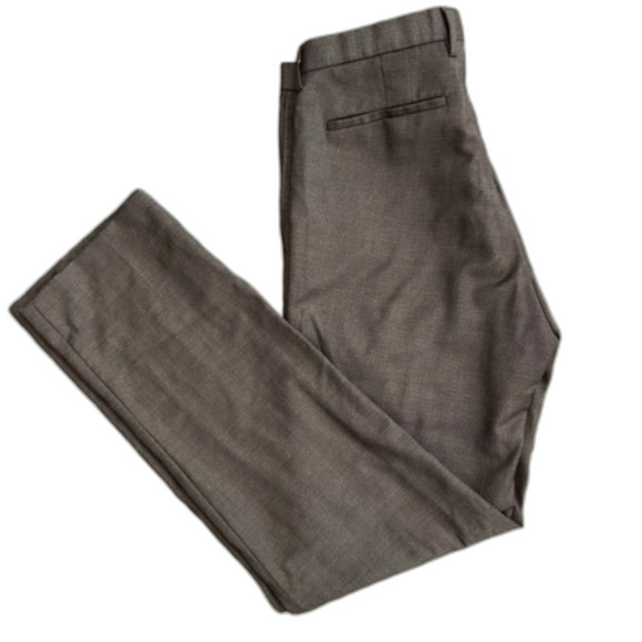 Banana Republic Brown Wool Trousers Straight Leg size 34/33 neutral professional - Picture 2 of 2